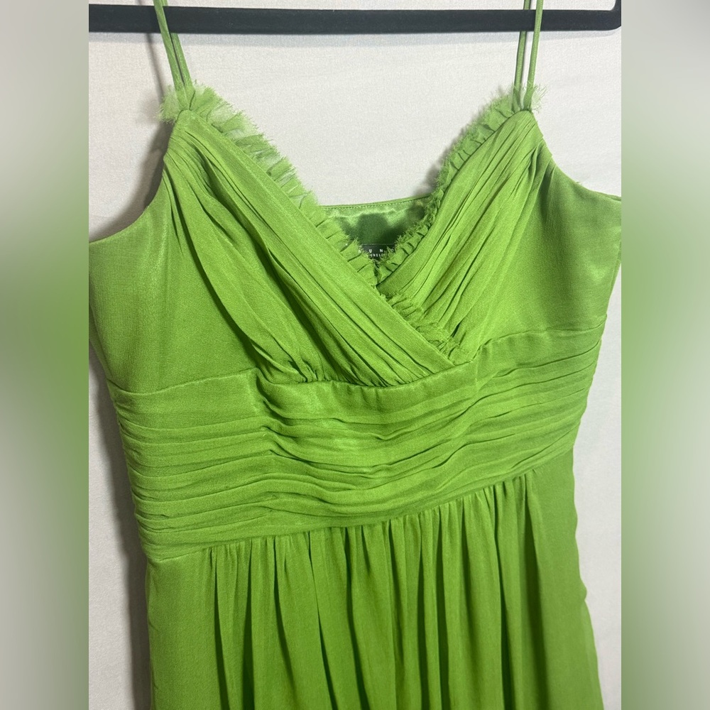 Laundry‎ By Shelli Segal Silk Green Dress Y2K, Size 8 - Picture 3 of 9